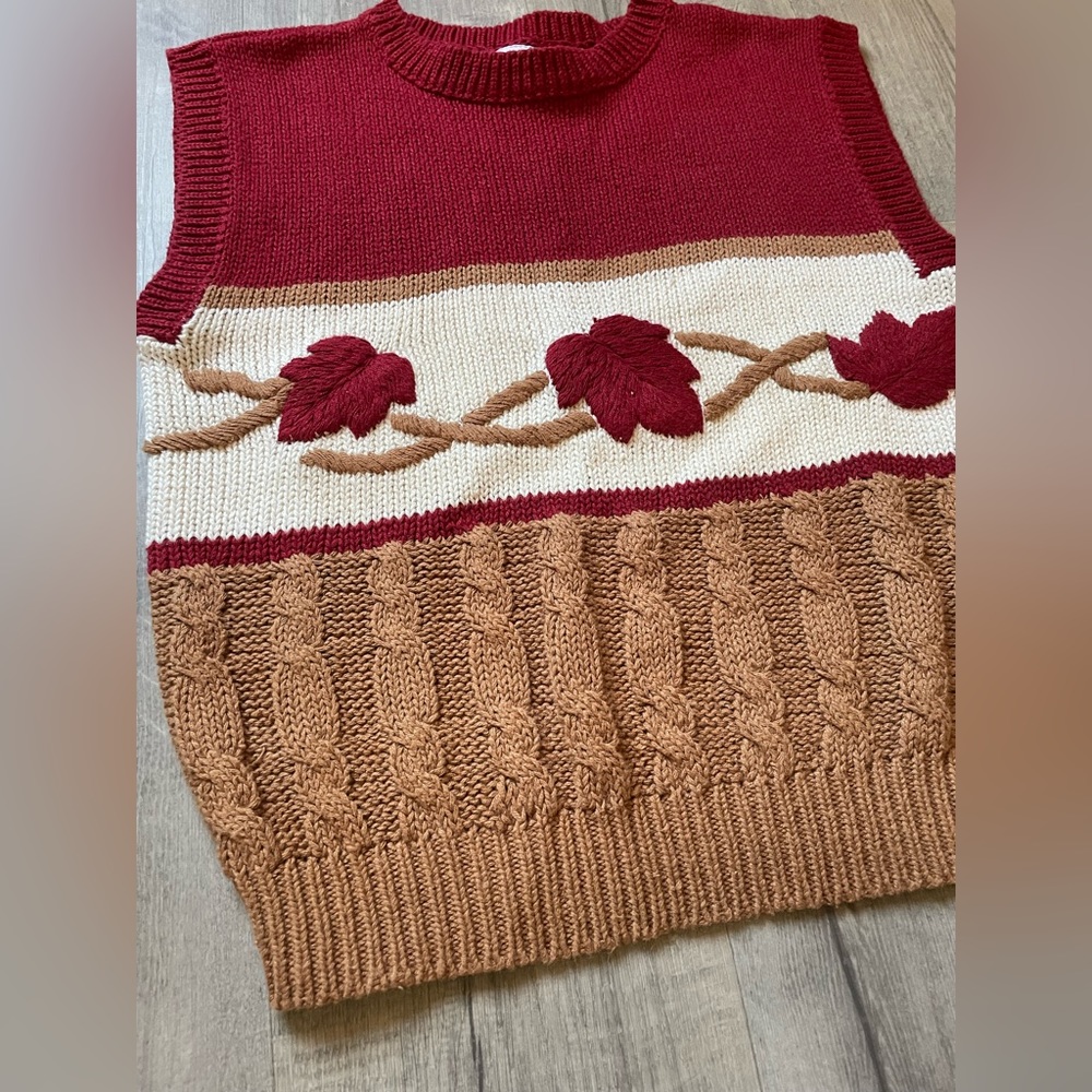 Vintage Fall Sweater Vest - 80’s/90’s Sweater Vest